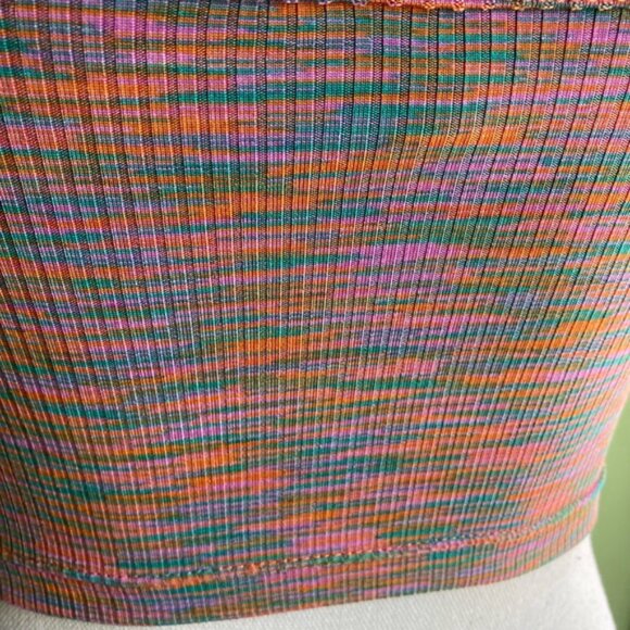 Women's HM Halter Top Size S Orange Pink - Picture 5 of 6